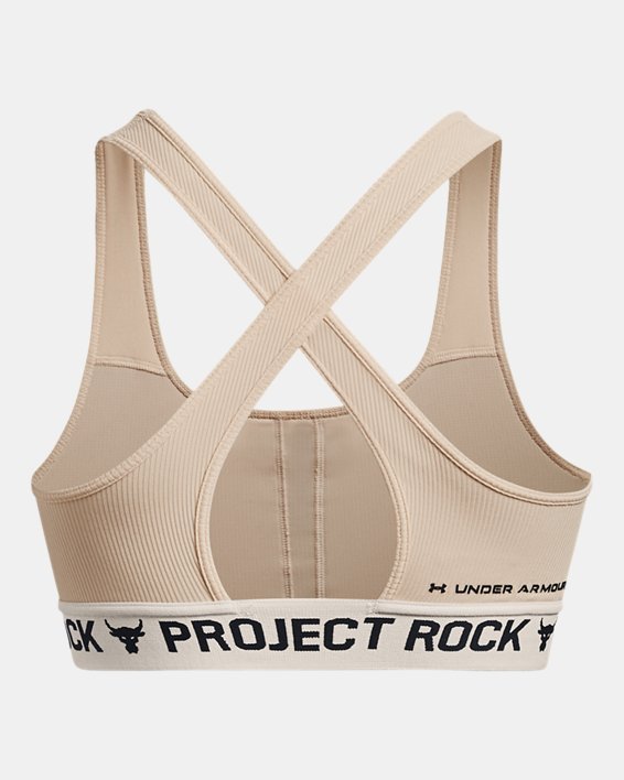 Women's Project Rock Crossback Training Ground Sports Bra, Orange, pdpMainDesktop image number 11